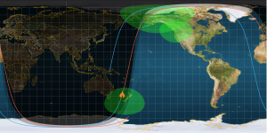 Pathfinder-1 satellite inside of our New Zealand ground station coverage area.