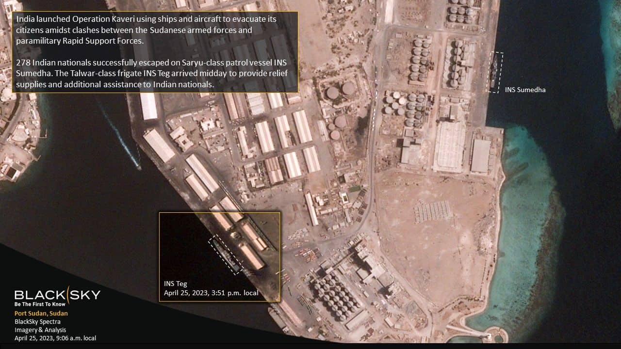 BlackSky imagery in their coverage of Operation Kaveri